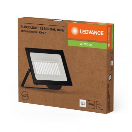 LEDVANCE LED Fluter Floodlight Essential 100W 4000K Neutralweiß IP65 schwarz